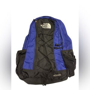 Vintage North Face Blue and Black Backpack